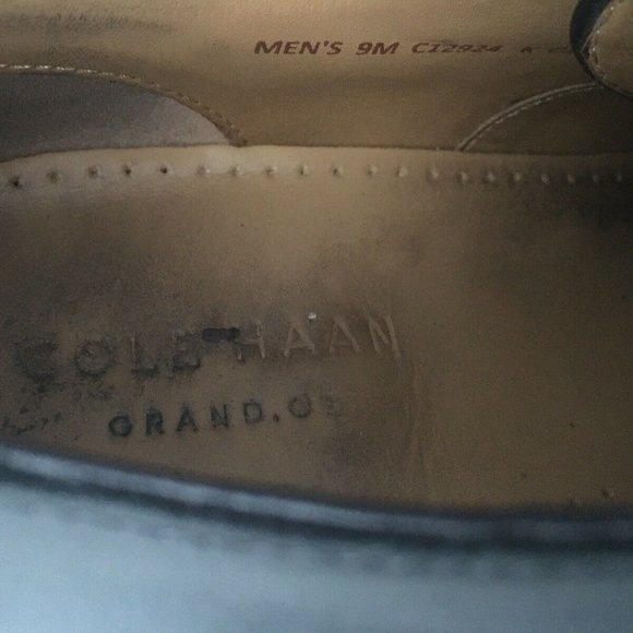 Cole Haan Grand OS Men's Black Leather Oxfords - Picture 5 of 6